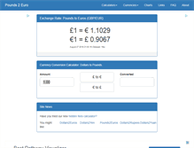 Tablet Screenshot of pounds2euro.com